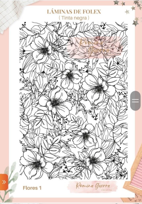 Producto - Laminas Folex - Fondo Flores 1 Metalizadas