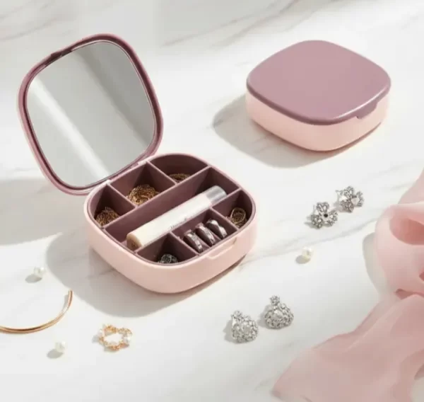 Producto - Joyero Compacto Portátil Anillos Aros Cadenas Organizador - 2