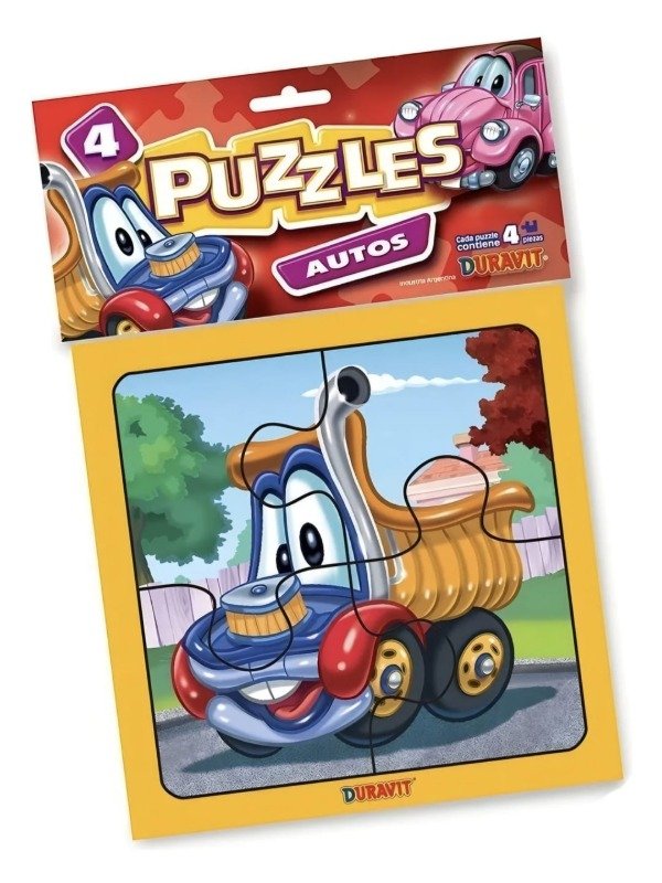Producto - Rompecabezas Autos x4 Piezas Duravit