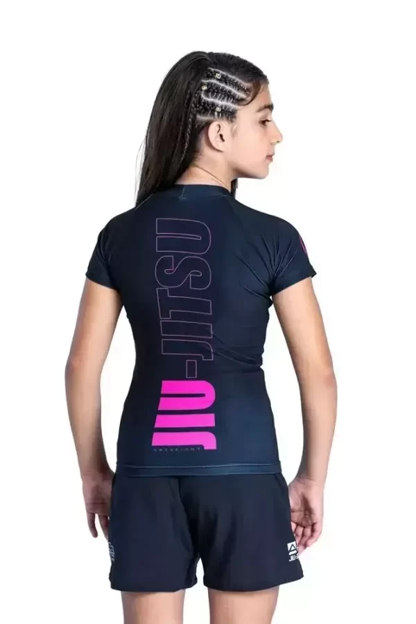 Producto - Rashguard manga corta Infantil Pink All Black - A4F - 1