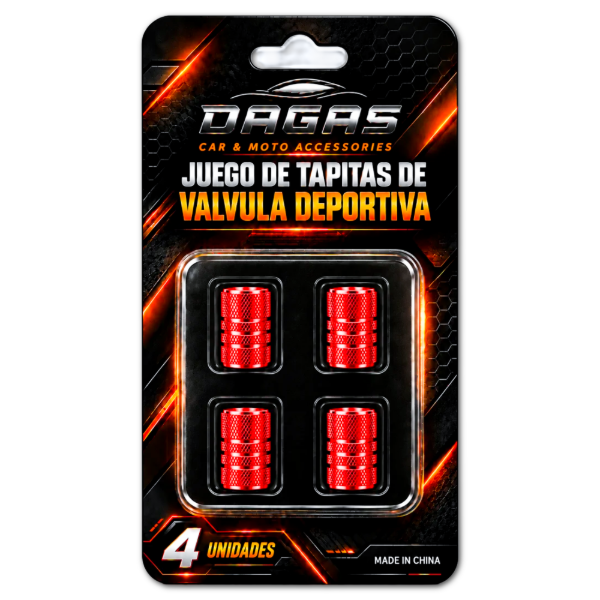 Producto - JUEGO DE TAPITAS DE VALVULA TUNNING ROJO 4 PCS
