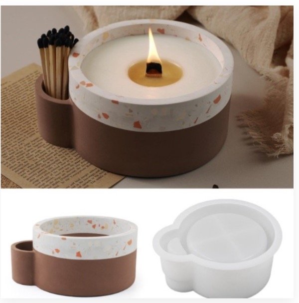 Producto - PACK X2 MOLDES SILICONA PORTAVELA (chico-grande)