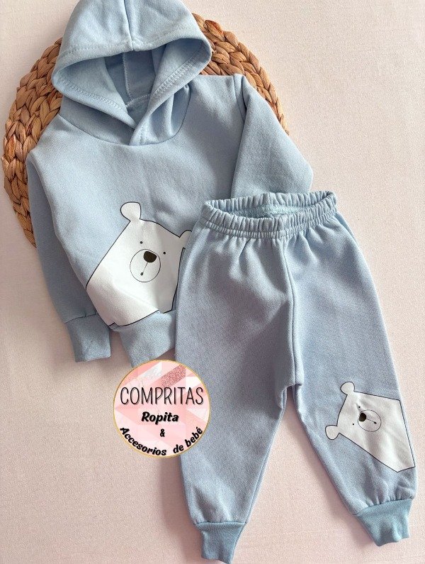 Producto - Conjunto frizado oso celeste
