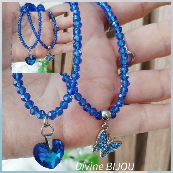 Producto - Collar cristal acero con dije