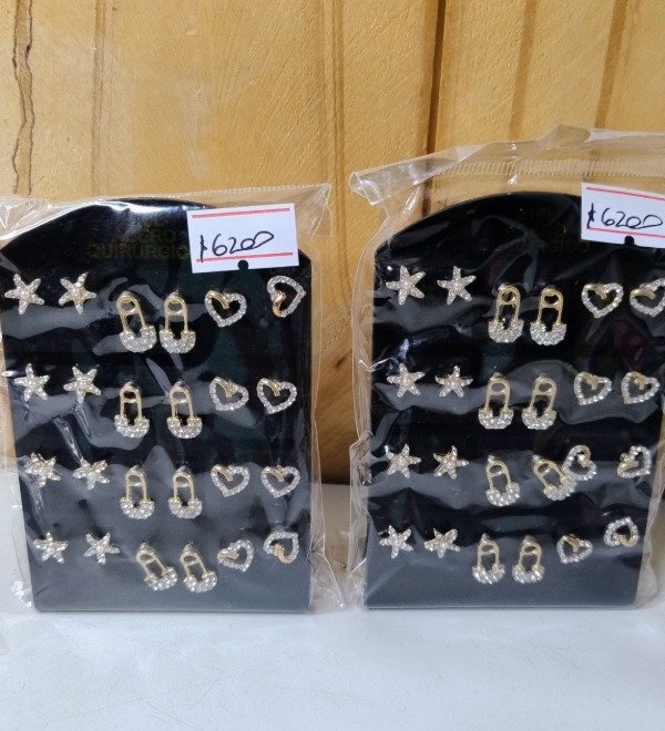 Producto - Aro stras dorado x 12 pares
