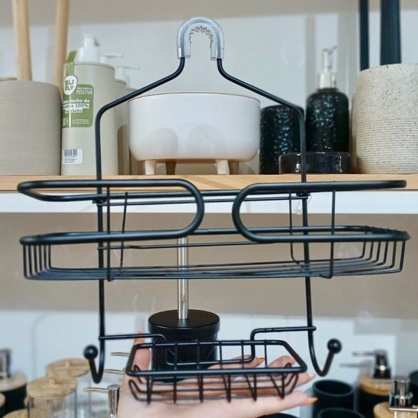Producto - Organizador De Ducha Alambre Negro 414904