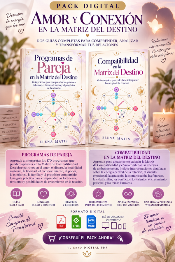 Producto - PACK DIGITAL: AMOR Y CONEXIÓN EN LA MATRIZ DEL DESTINO