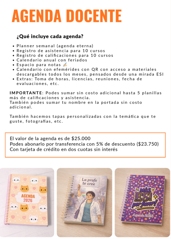 Producto - Agenda docente 2026