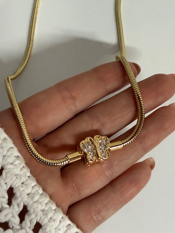 Producto - CD183 Collar Pandora cierre mariposa con micropave 45 cm