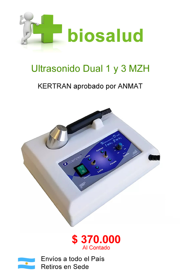 Producto - Ultrasonido DUAL, 1 Y 3 mhz Marca Kertan, Kinesiologia/Dermatología Cavitación
