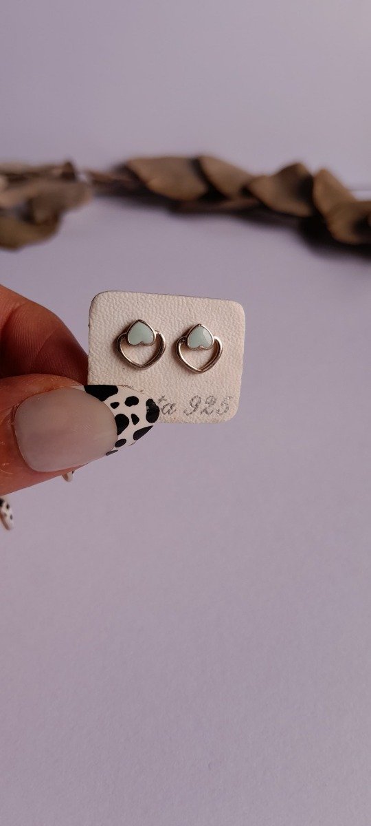 Producto - Aros plata corazón invertido doble