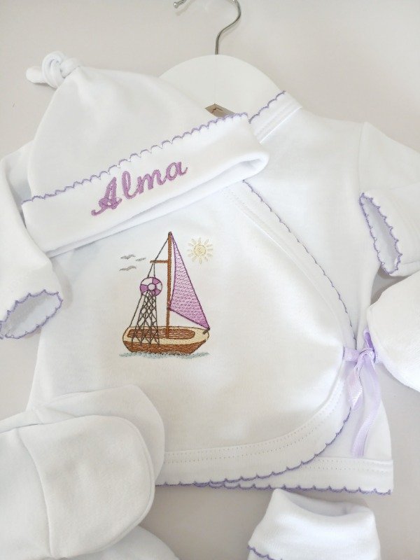Producto - Ajuar velero lila 5p - 1