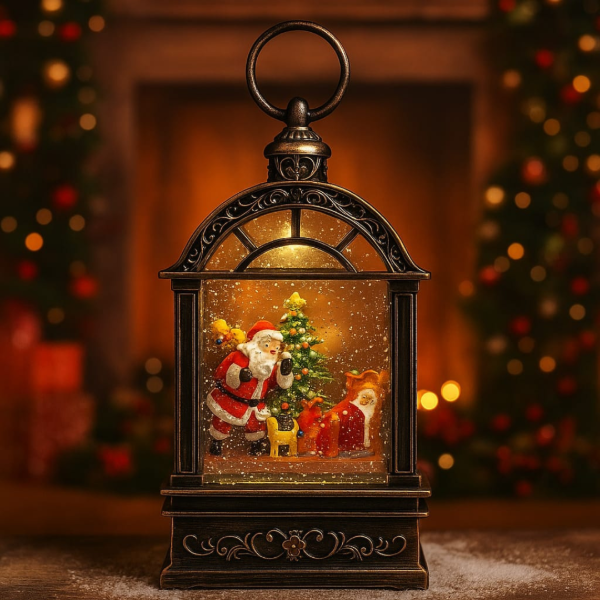 Producto - ADORNO FAROL COBRE NAVIDAD