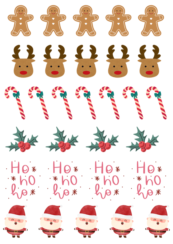 Producto - Imprimibles stickers navidad clásico