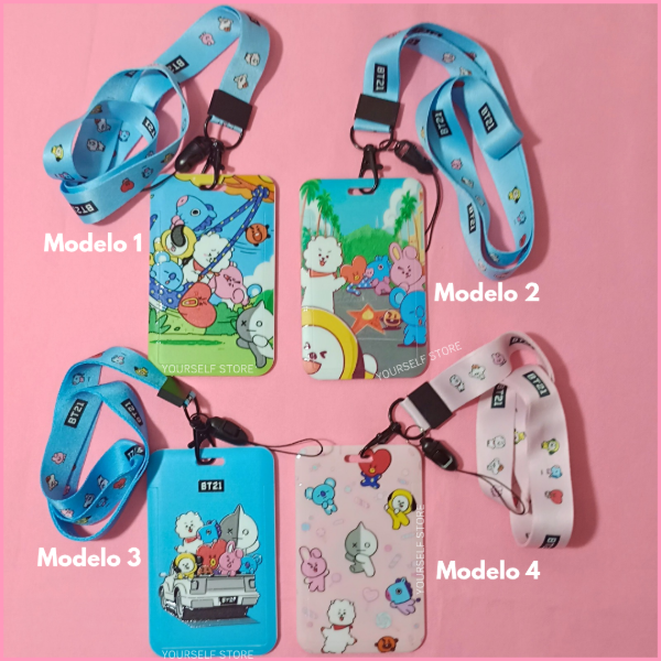 Producto - Llavero Porta Sube BT21 Fondo Candy