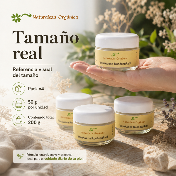 Producto - Pack 4 Cremas Naturales Manzanilla y Avena Piel Sensible ManzAvena 200 g - 4