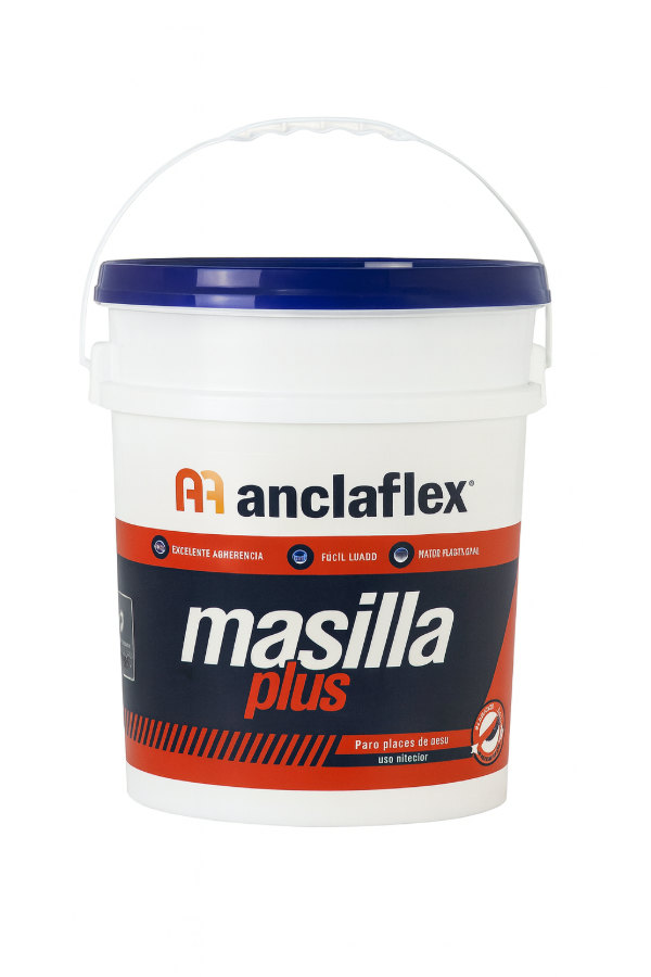 Producto - Masilla Plus Anclaflex 32kg Interior Placas Yeso Profesional
