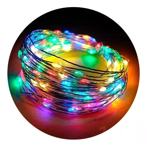 Producto - ALAMBRE LED 3MTS MULTICOLOR a pilas