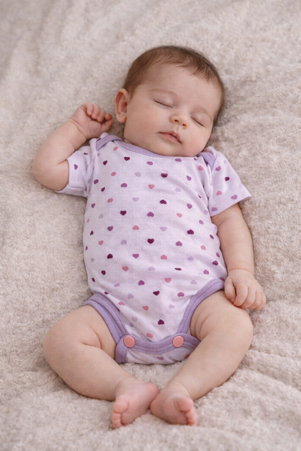 Producto - Body jersey lila corazones