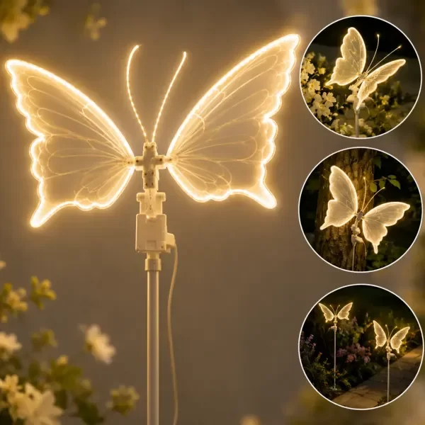Producto - Mariposa Luz Led Con Movimiento Decoración Tenencia Eventos - 0