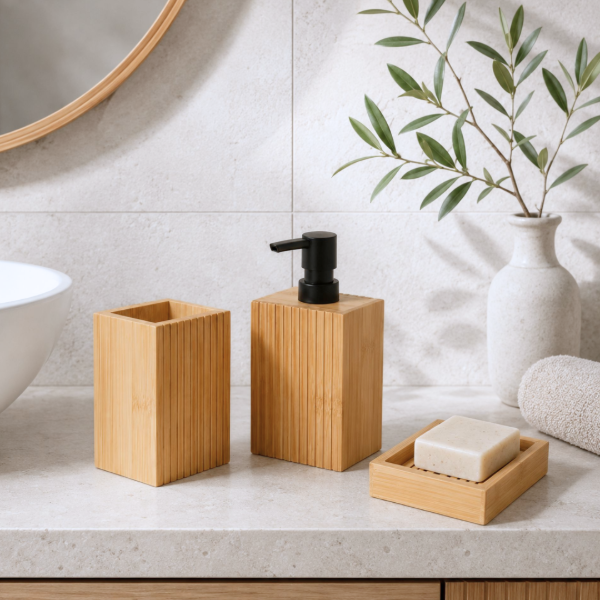 Producto - SET DE BAÑO BAMBU 3 PIEZAS