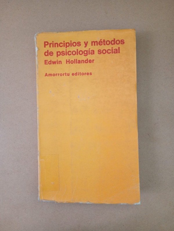 Producto - Príncipios y métodos de psicología social - Edwin Hollander - Amorrortu 1982