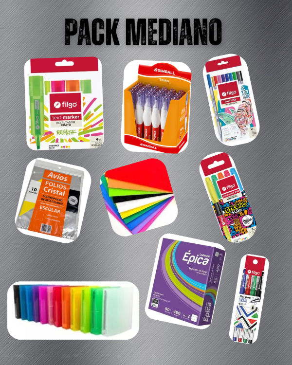 Producto - Pack Mediano Librería
