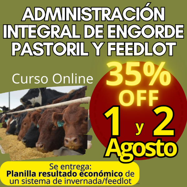 Producto - Curso Online: Administración Integral de Engorde Pastoril y Feedlot