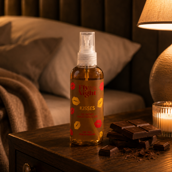 Producto - Gel Lubricante comestible Kisses Fly Night sabor a Chocolate 100ml - 3