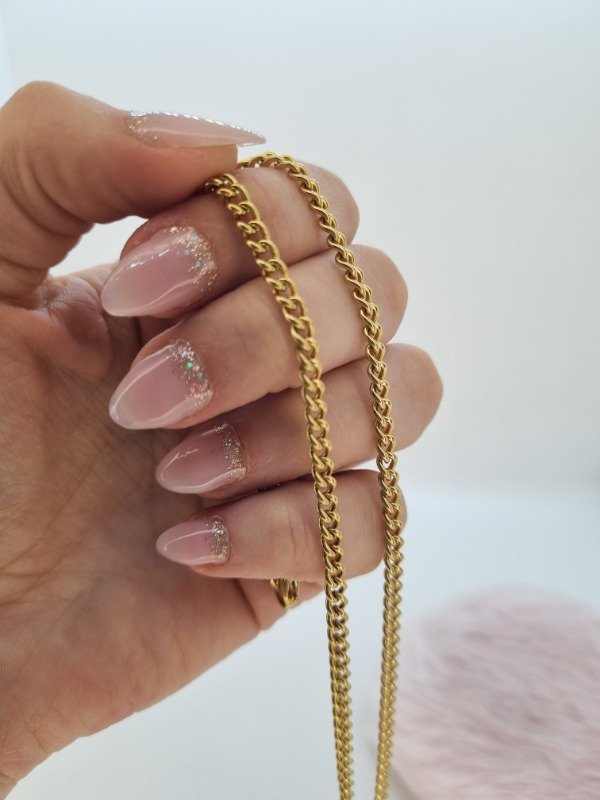 Producto - Cadena acero dorado yxx661 45cm