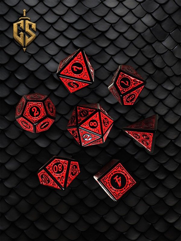 Producto - Set de 7 dados House Targaryen