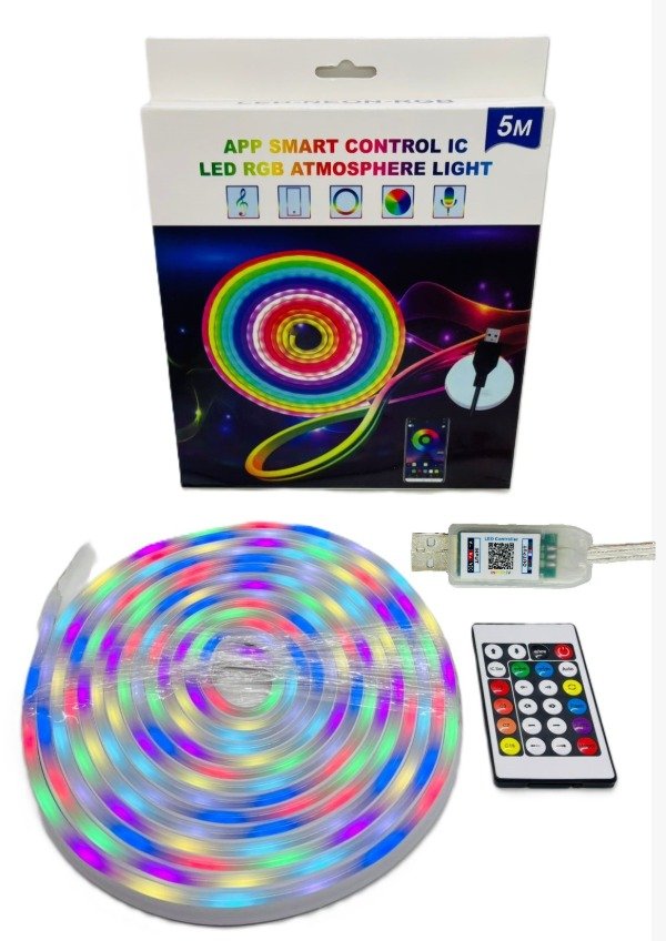 Producto - TIRA NEON RGB 5M USB + APP INTELIGENTE