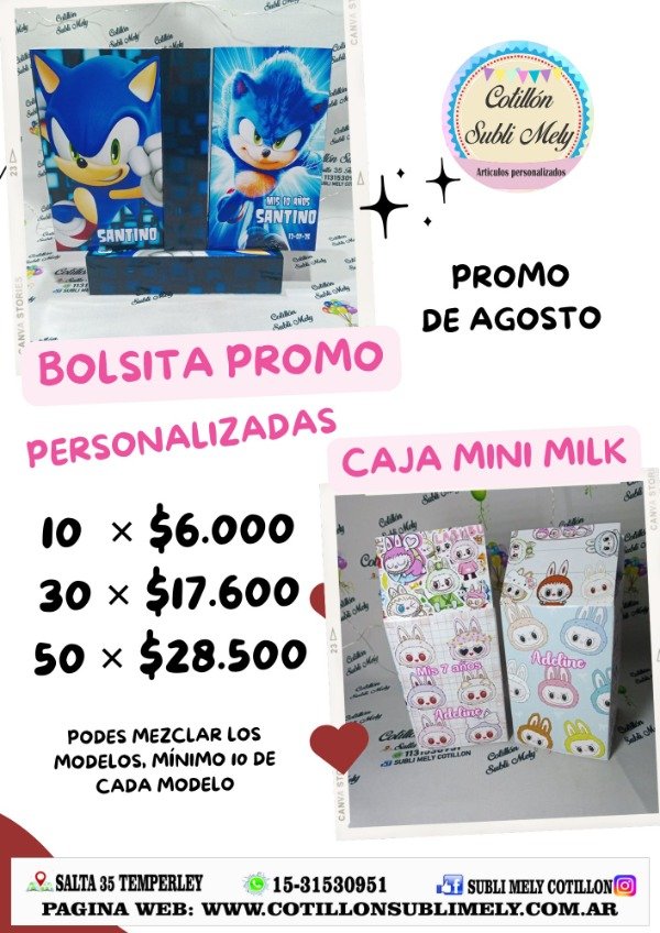 Producto - PROMO BOLSITAS PERSONALIZADAS