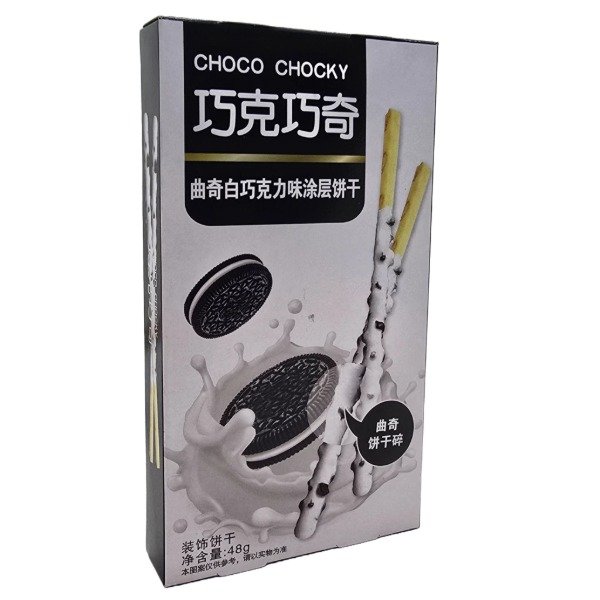 Producto - Choco Choky Palitos Bañados En Crema De Chocolate Blanco Y Oreo 48 GR