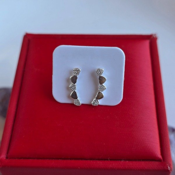 Producto - Aros pasantes italianos trepadores corazones