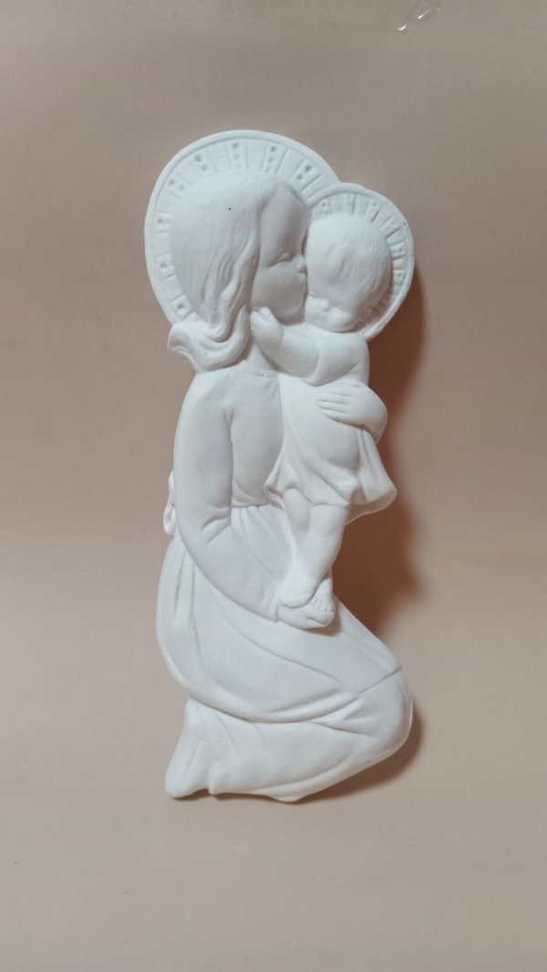 Producto - Virgen con niño 28x12 cm. - R87