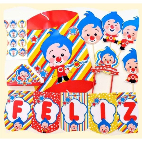 Producto - Banderin Feliz Cumple Plim Plim