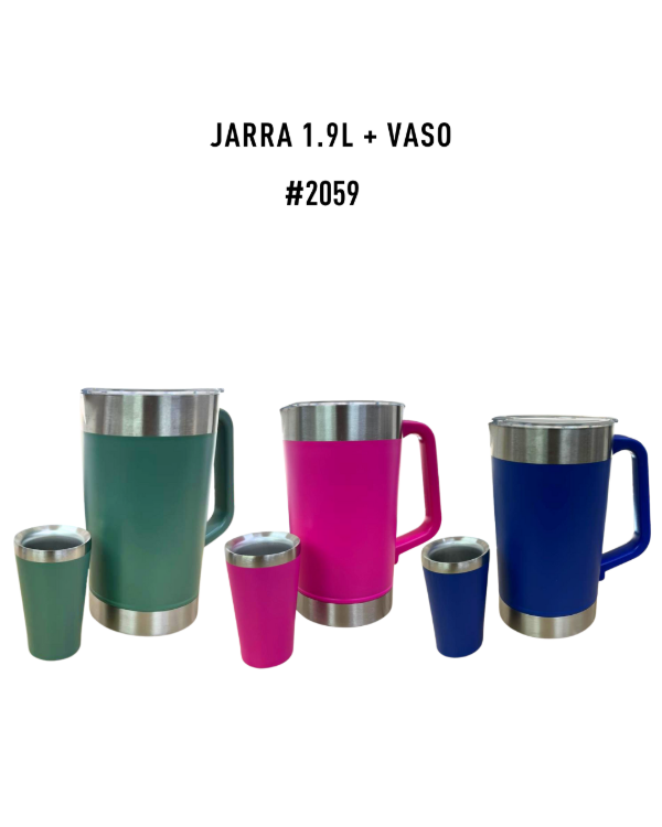 Producto - JARRA ACERO INOXIDABLE DOOR 1.9 LT + VASO COD 2059