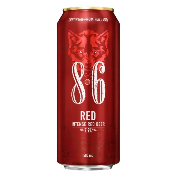 Producto - Cerveza 8.6 Intense Red Beer Lager Holandesa Importada Lata 500ml