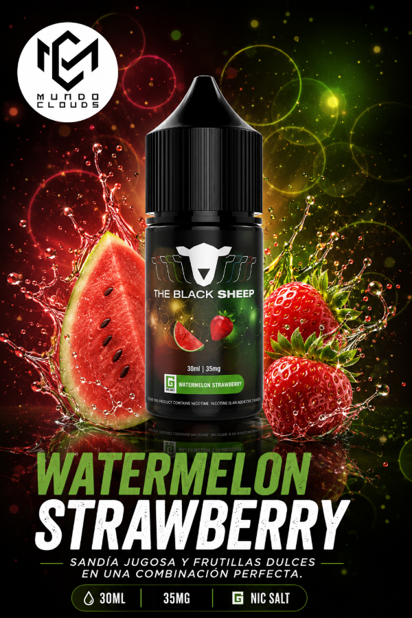 Producto - THE BLACK SHEEP SALT WATERMELON STRAWBERRY 30ML 35MG (SANDIA FRUTILLA)