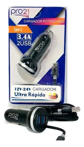 Producto - CARGADOR DE AUTO TIPO C PRO21