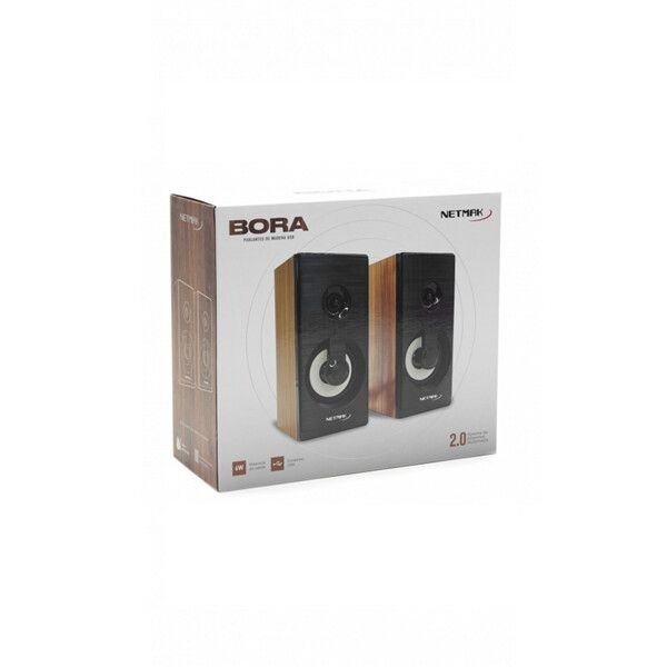 Producto - PARLANTE PC MADERA NETMAK (NM-BORA)