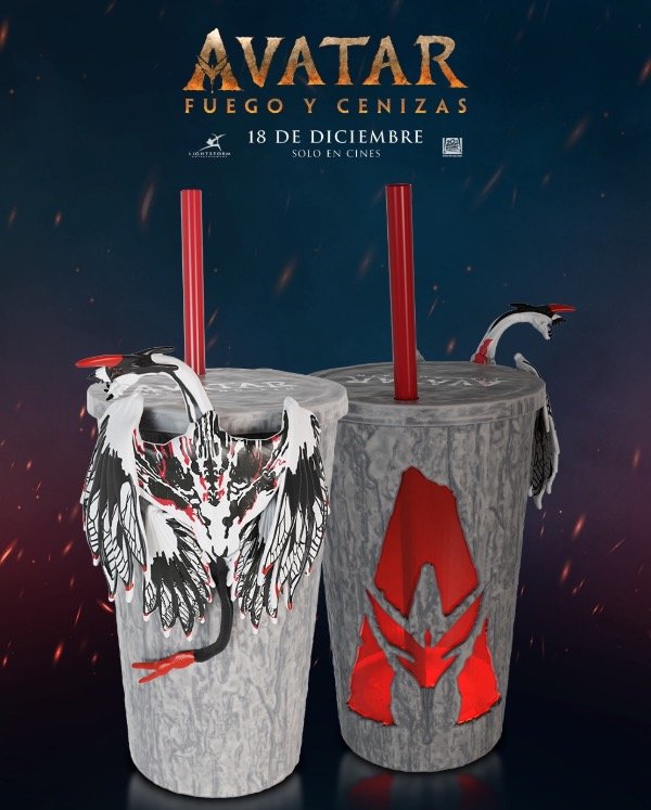 Producto - Vaso Avatar 3 - Modelo Rojo con LUZ LED