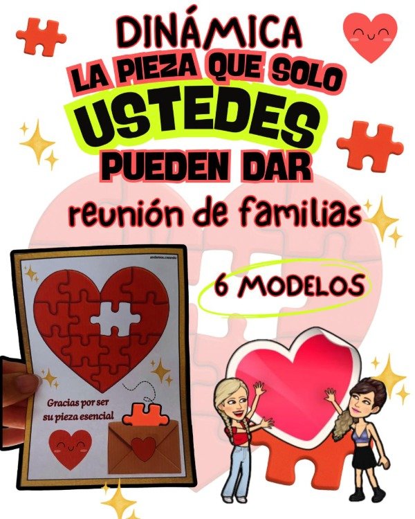 Producto - DINÁMICA. LA PIEZA QUE SOLO USTEDES PUEDEN DAR. REUNIÓN DE FAMILIAS