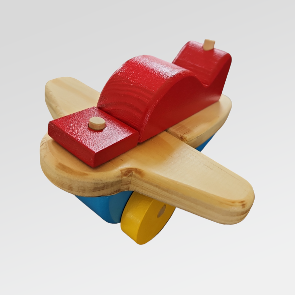 Producto - Avión de madera Cásico MINI - 16 cm - Juguete Didáctico