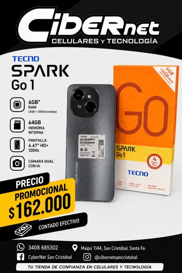 Producto - Celular Tecno Spark Go 1 6/64gb