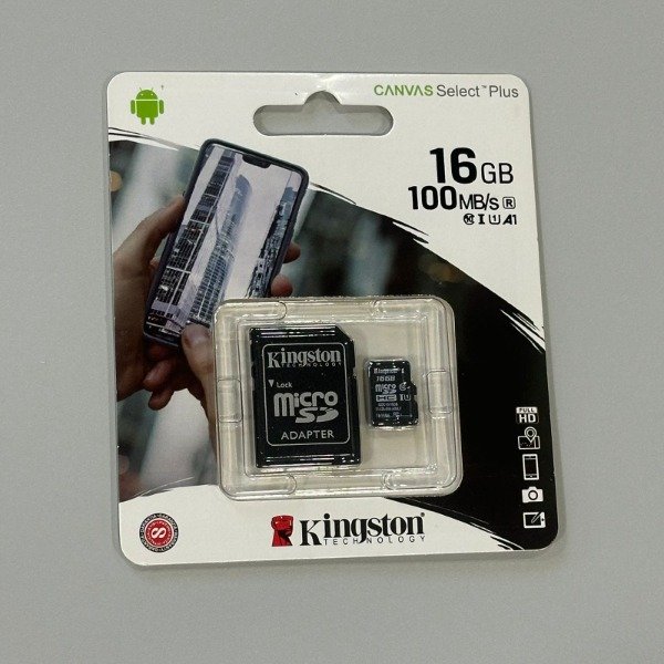 Producto - Tarjeta de memoria Kingston SDCS Canvas Select Plus con adaptador SD 16GB