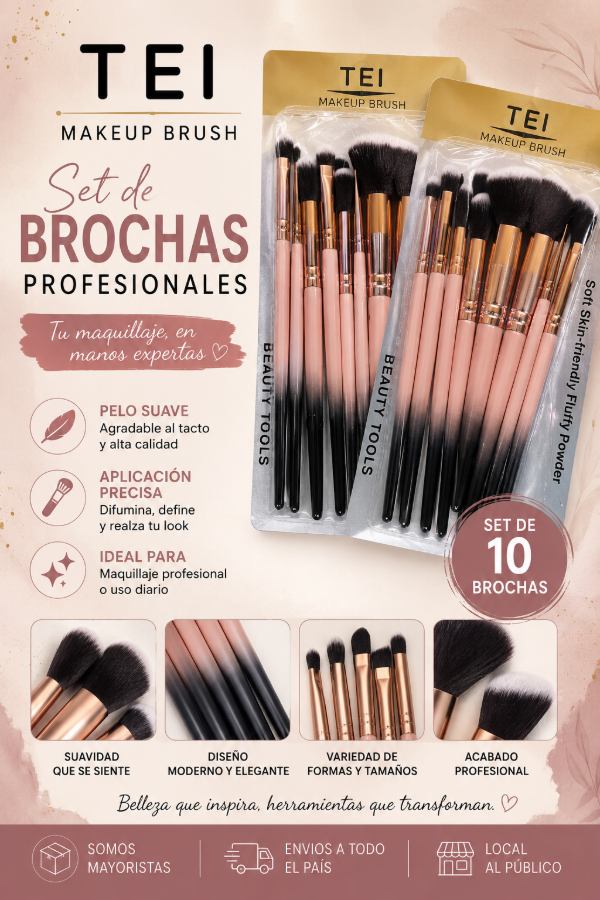 Producto - Set 10 brochas TEI