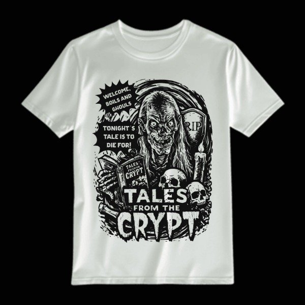 Producto - Remera Tales From The Crypt Blanco/Rosa