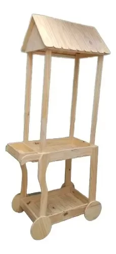Producto - Carrito Carro Panchero Pochoclero Candy Bar Madera